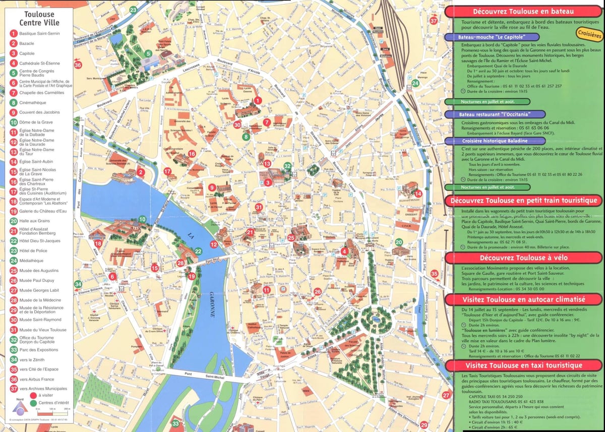 mapa miasta Tuluza