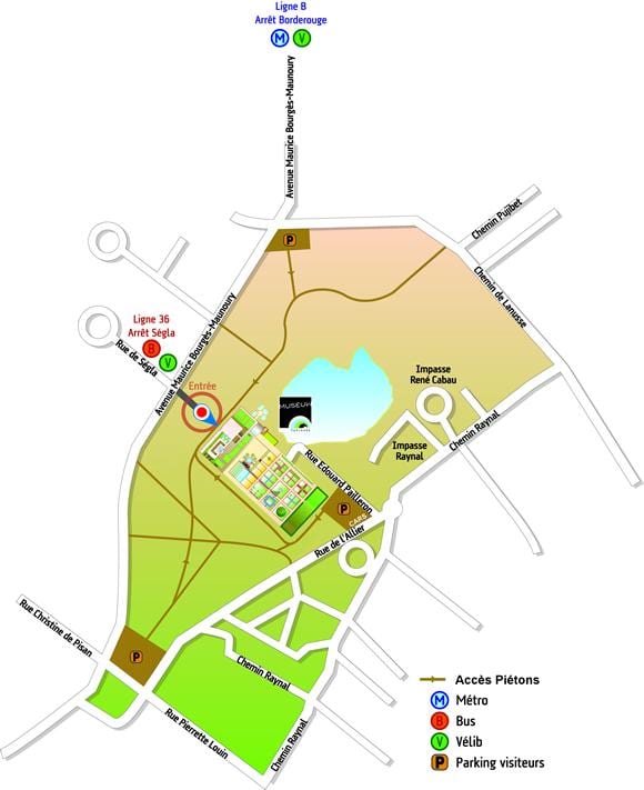 mapa Tuluzy ogród