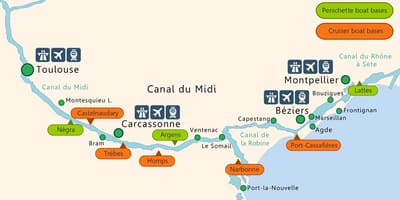 Mapa łodzi Tuluza