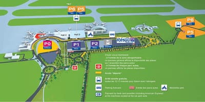 Terminal lotniska Tuluza mapie