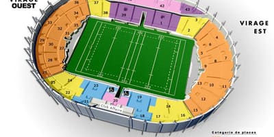 Mapę stadionu Tuluzy 
