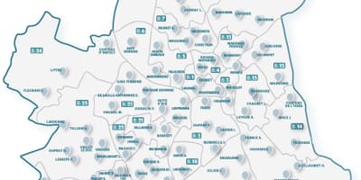 Mapa tououse szkoły