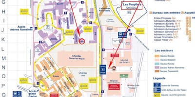 Mapę szpital Tuluza