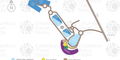 Mapa lotnisko Tuluza-blagnac