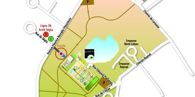 Mapa Tuluzy ogród